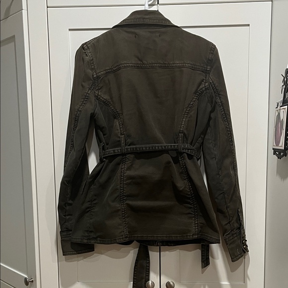 Women's vintage military style Jacket with Belt - Picture 6 of 6